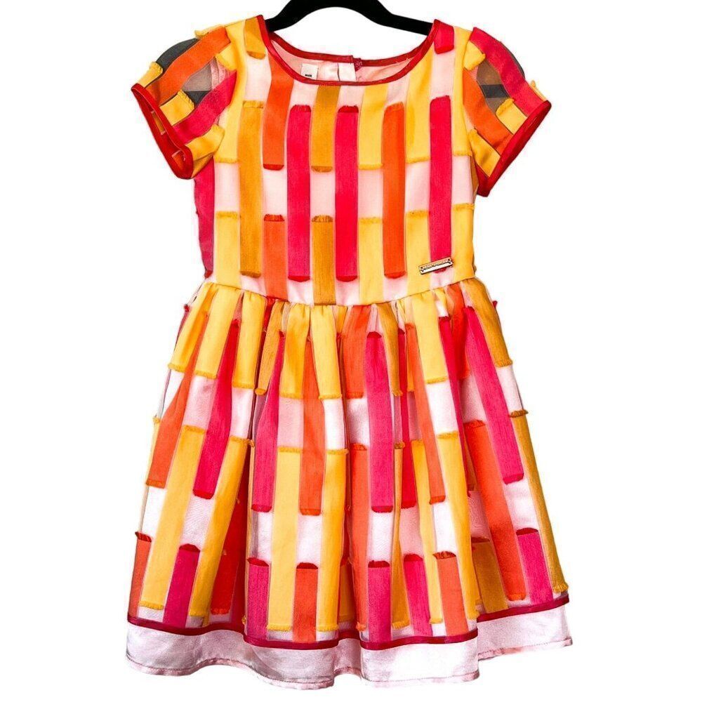 Moschino Kid Girls Vibrant Party Dress Size 5